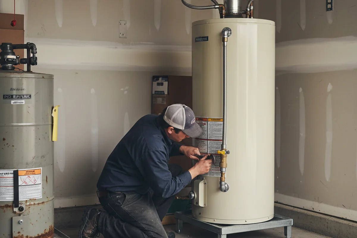 Water heater and shutoff valve replacement in Portal